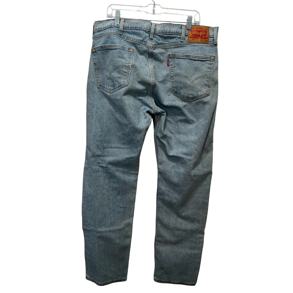 Levis 505 Regular Fit Straight Leg Light Wash Denim Jeans 38x32 00505-2342